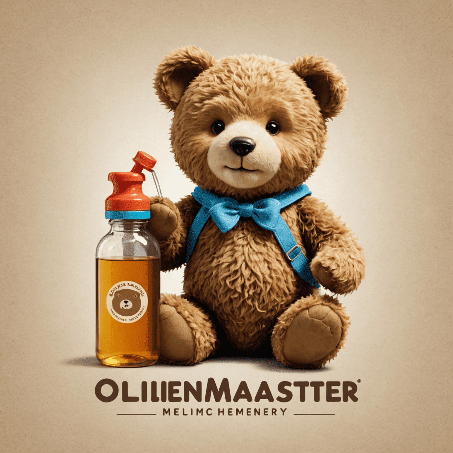 OlienMaster logo featuring a playful teddy bear and feeding bottle