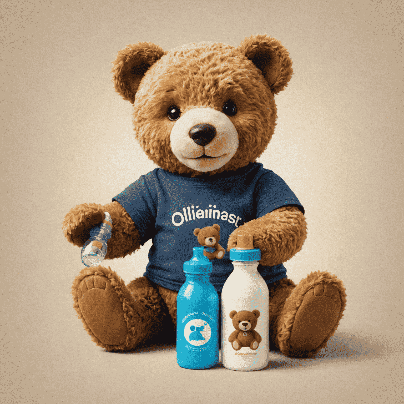 OlienMaster logo featuring a playful teddy bear and feeding bottle