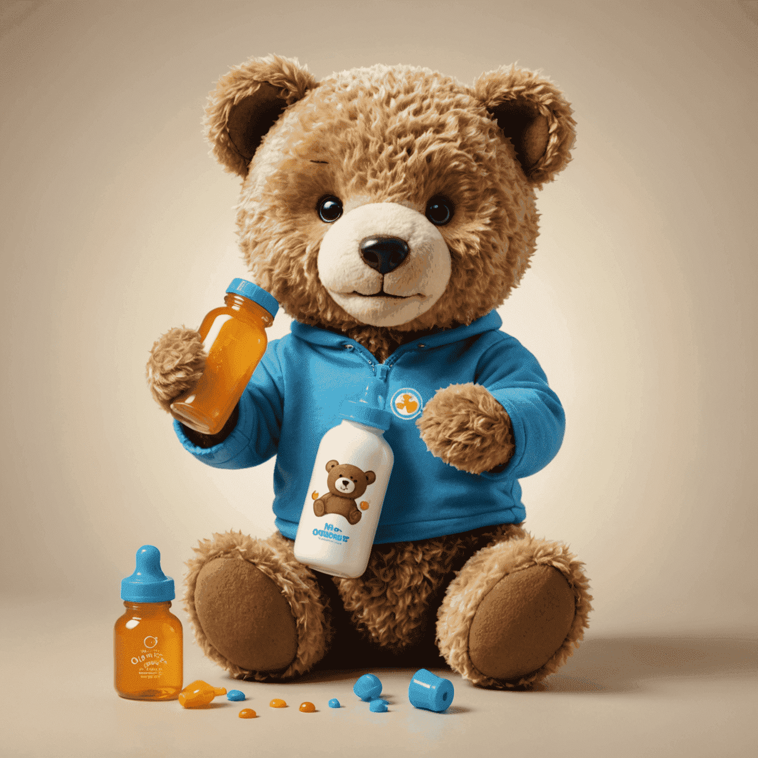 OlienMaster logo featuring a playful teddy bear and feeding bottle