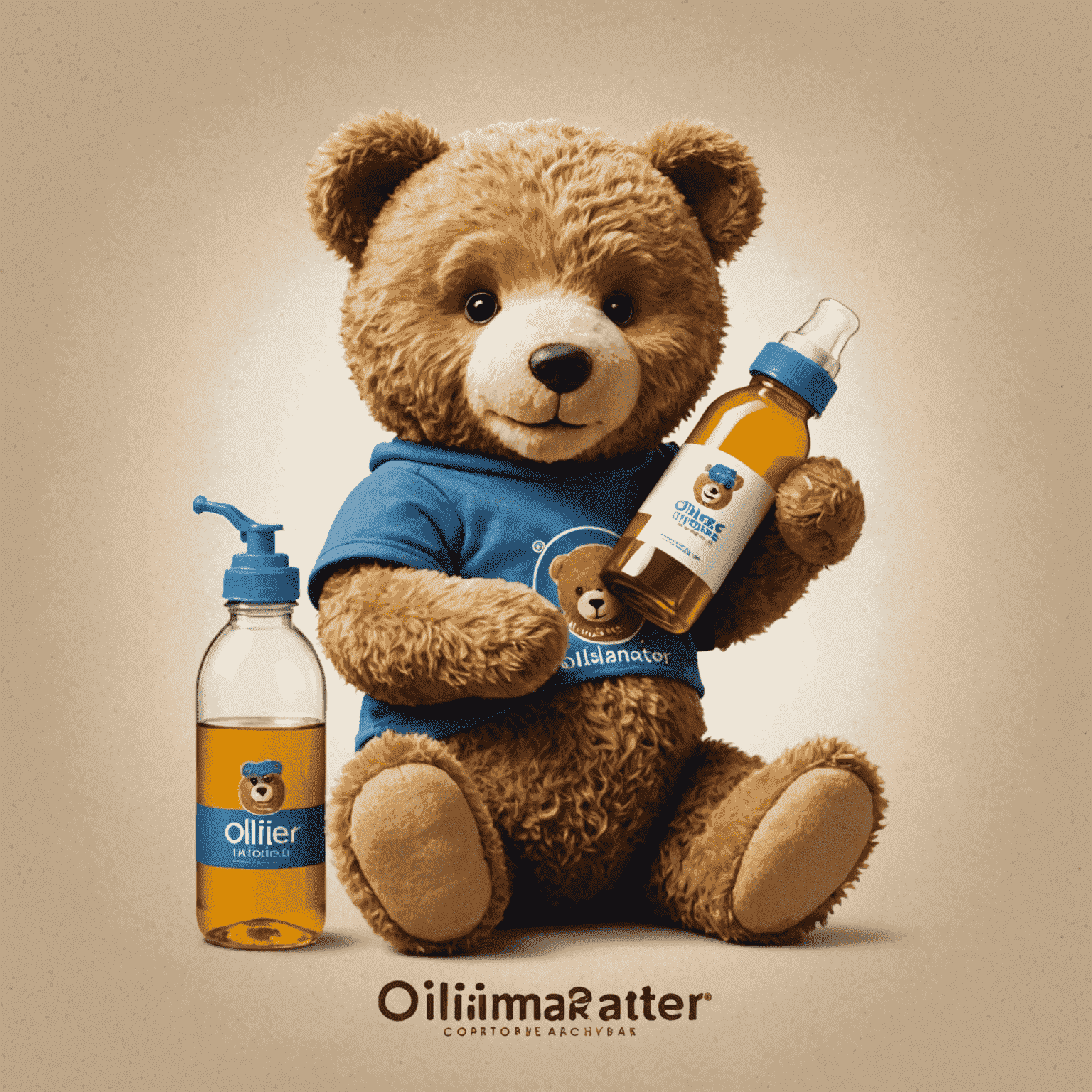 OlienMaster logo featuring a playful teddy bear and feeding bottle