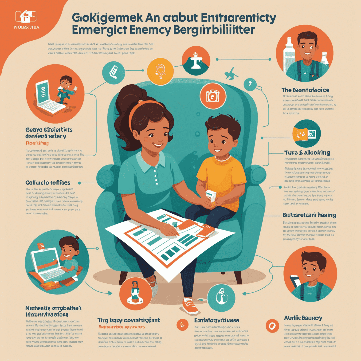 Infographic showing the step-by-step process of booking an emergency babysitter